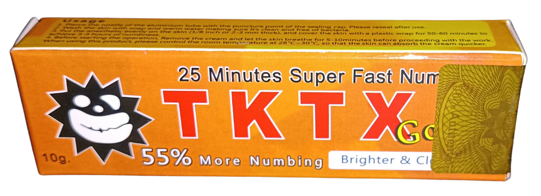 TKTX Gold anestesia para tatuajes