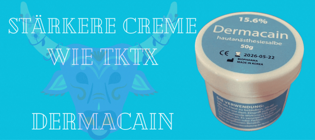 Crema Anestésica para Tatuajes TKTX y Dermacain 