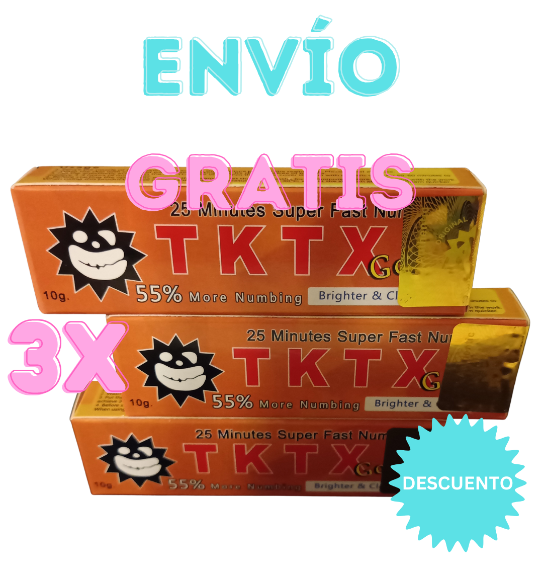 TKTX Gold pomada para el dolor de tatuajes